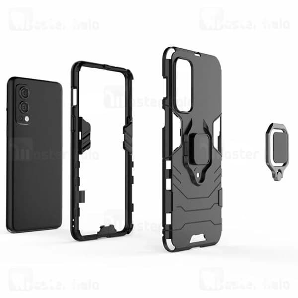 گارد ضد ضربه انگشتی وان پلاس OnePlus Nord 2 5G Black Panther KEYSION ShockProof Armor Ring — تصویر ۵