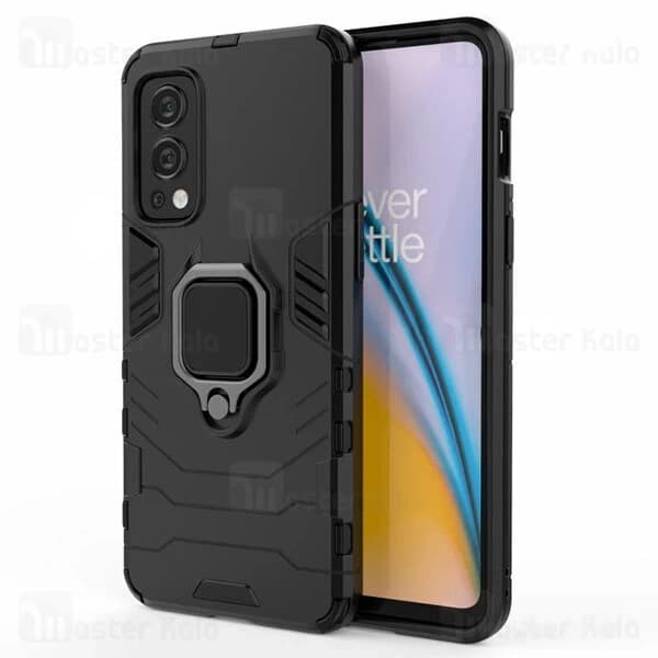گارد ضد ضربه انگشتی وان پلاس OnePlus Nord 2 5G Black Panther KEYSION ShockProof Armor Ring — تصویر ۴