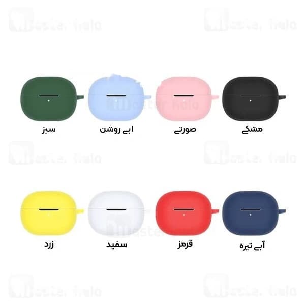کاور محافظ سیلیکونی هندزفری شیائومی Xiaomi Redmi Buds 3 Youth Earphone Silicone Case دارای قلاب آویز — تصویر ۲