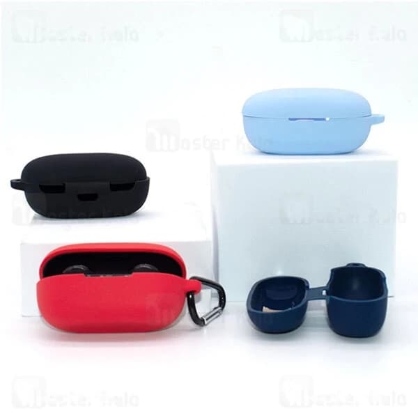 کاور محافظ سیلیکونی هندزفری کیو سی وای Xiaomi QCY T17s / T17 دارای قلاب آویز — تصویر ۳