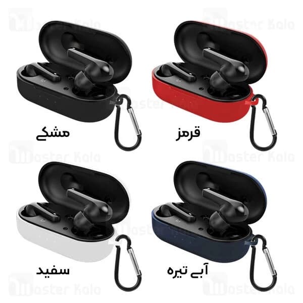 کاور محافظ سیلیکونی هندزفری شیائومی Xiaomi Haylou GT3 Earphone Silicone Case همراه با قلاب آویز — تصویر ۲