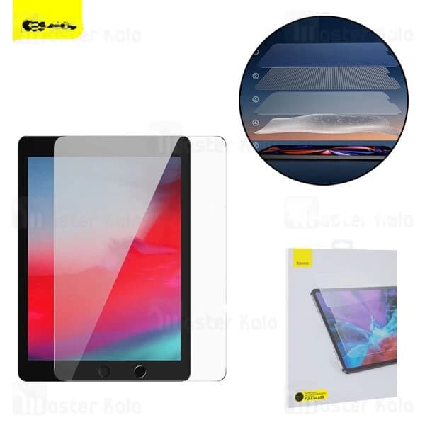 محافظ صفحه شیشه ای تمام صفحه بیسوس Apple iPad mini 4 / 5 Baseus 0.3mm Full Tempered Glass SGBL020902
