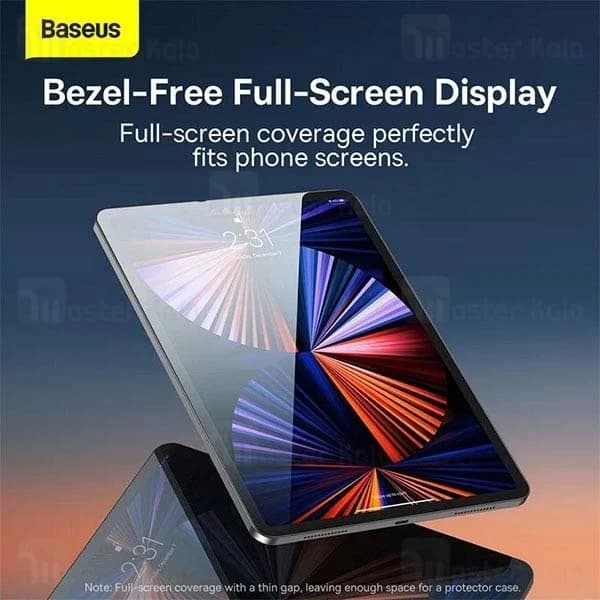 محافظ صفحه شیشه ای تمام صفحه بیسوس Apple iPad 5 2018 Baseus 0.3mm Full Tempered Glass SGBL021302 — تصویر ۲