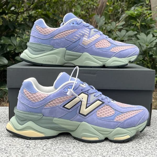 نیوبالانس 9060 بنفش صورتی سبز کرم New Balance 9060 The Whitaker Group Missing Pieces Daydream Blue U9060WG1