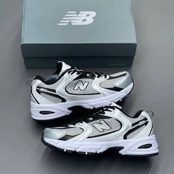 نیوبالانس 530 نقرهای مشکی سفید New Balance 530 Silver White — تصویر ۲