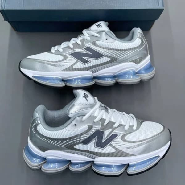 کفش نیوبالانس 2000 سفید طوسی آبی New Balance Abzorb 2000 White Grey Blue — تصویر ۲