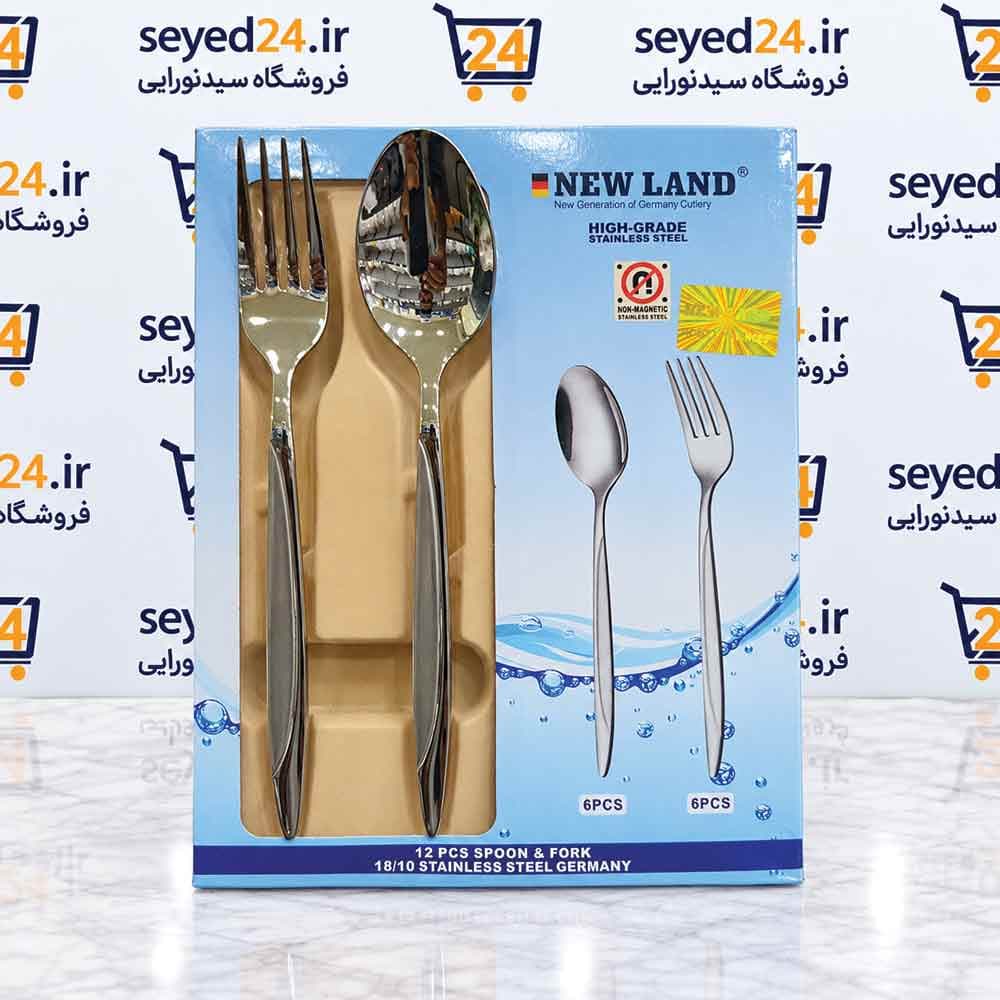 سرویس قاشق و چنگال 12 پارچ کمانی نیولند مدل AC-DS/DF