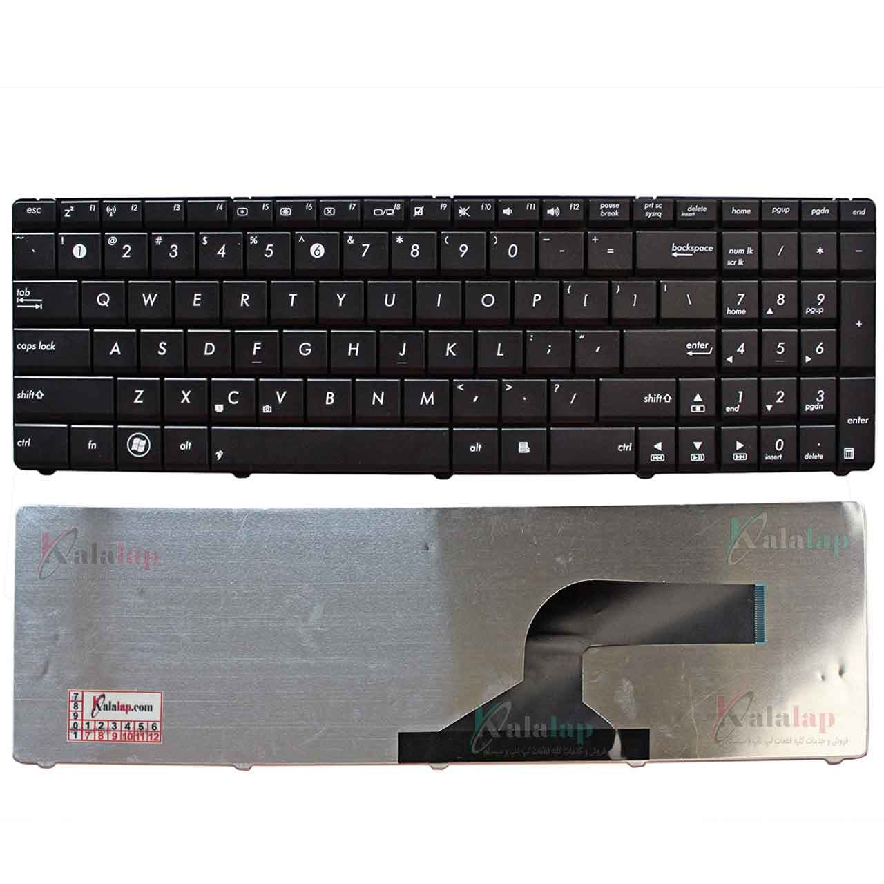 کیبورد لپ تاپ ایسوس Keyboard Laptop ASUS X54 K52 G51 G53 G60 G72 G73 K53 K54 N50 N51 N52 N53 — تصویر ۳