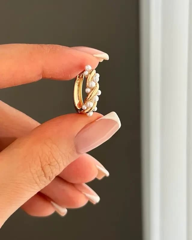 گوشواره موج مرواریدی ژوپینگ — تصویر ۴