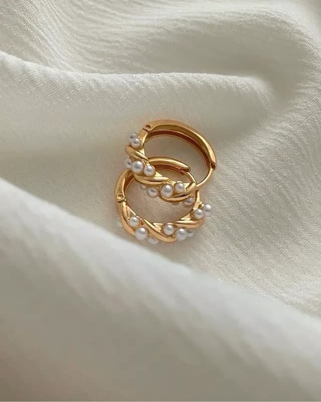 گوشواره موج مرواریدی ژوپینگ — تصویر ۲