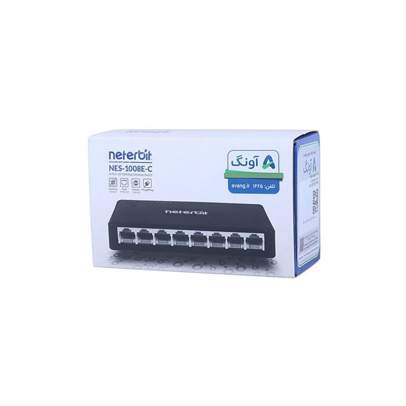 Neterbit NES-1008E-C سوییچ 8 پورت 100 نتربیت — تصویر ۲
