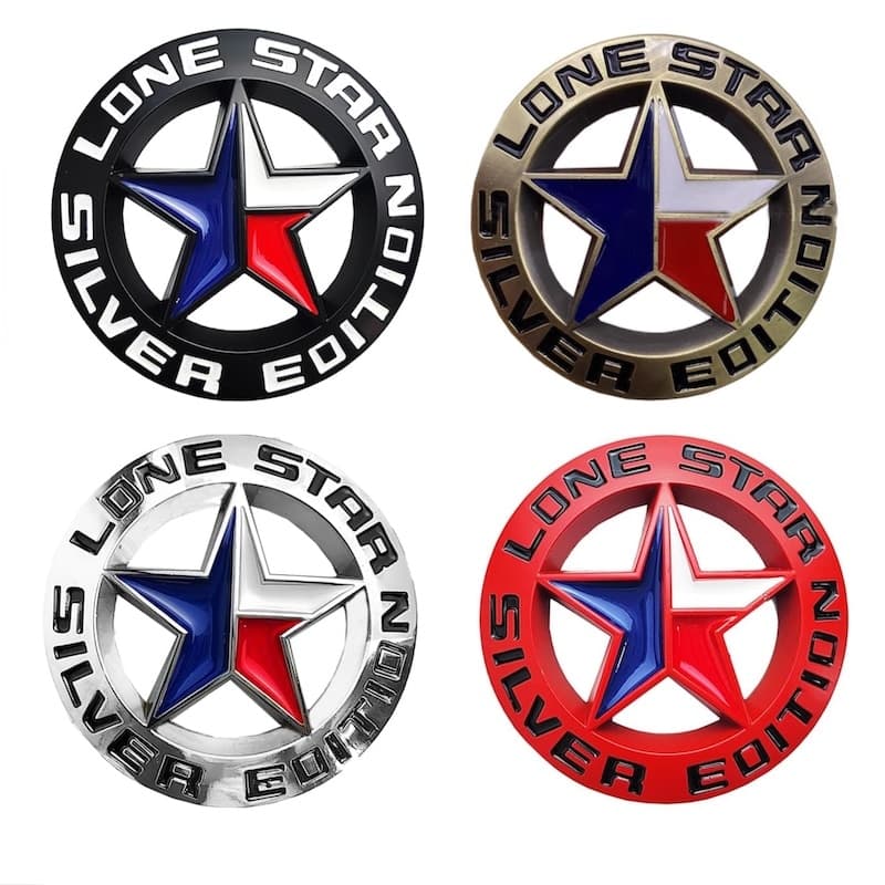 آرم فلزی Lone Star Edition Silver برنزی — تصویر ۳
