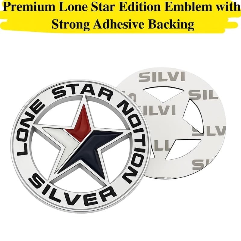آرم فلزی Lone Star Edition Silver استیل — تصویر ۲