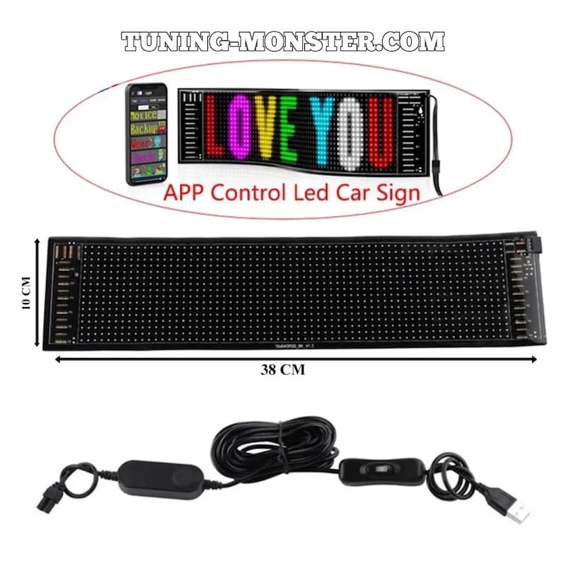 پنل ماتریکسی LED سایز ۳۸در۹ سانتی متر — تصویر ۶