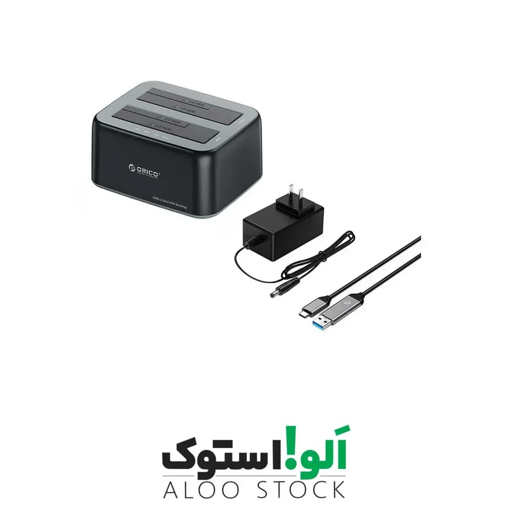 داک هارد اوریکو ORICO 6829C3-C 2.5′′/3.5′′ HDD/SSD Dual-bay Dock — تصویر ۲