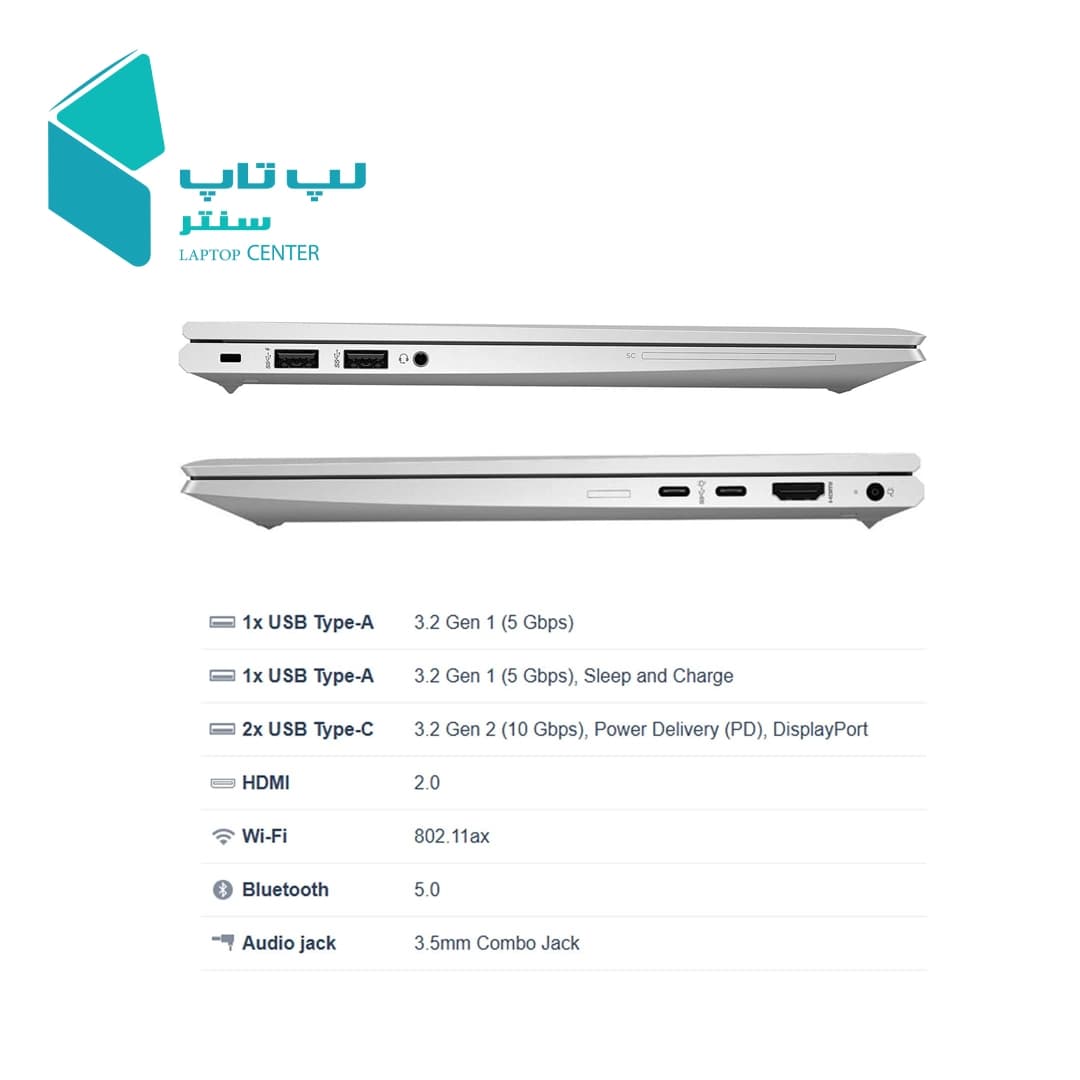 لپ تاپ اچ پی مدل EliteBook 830 G8 | i5-1145G7 16GB 256GB — تصویر ۲