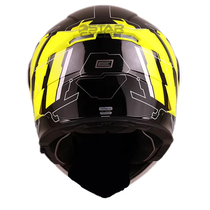 کلاه کاسکت ادونچری ORIGINE مدل CYBORG FLUO YELLOW WHITE GLOSS H276 — تصویر ۷