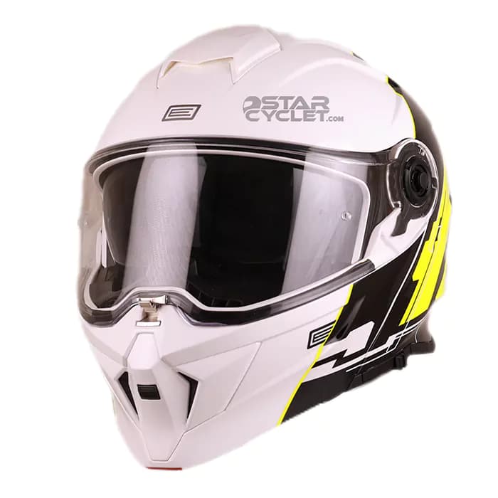 کلاه کاسکت ادونچری ORIGINE مدل CYBORG FLUO YELLOW WHITE GLOSS H276 — تصویر ۶