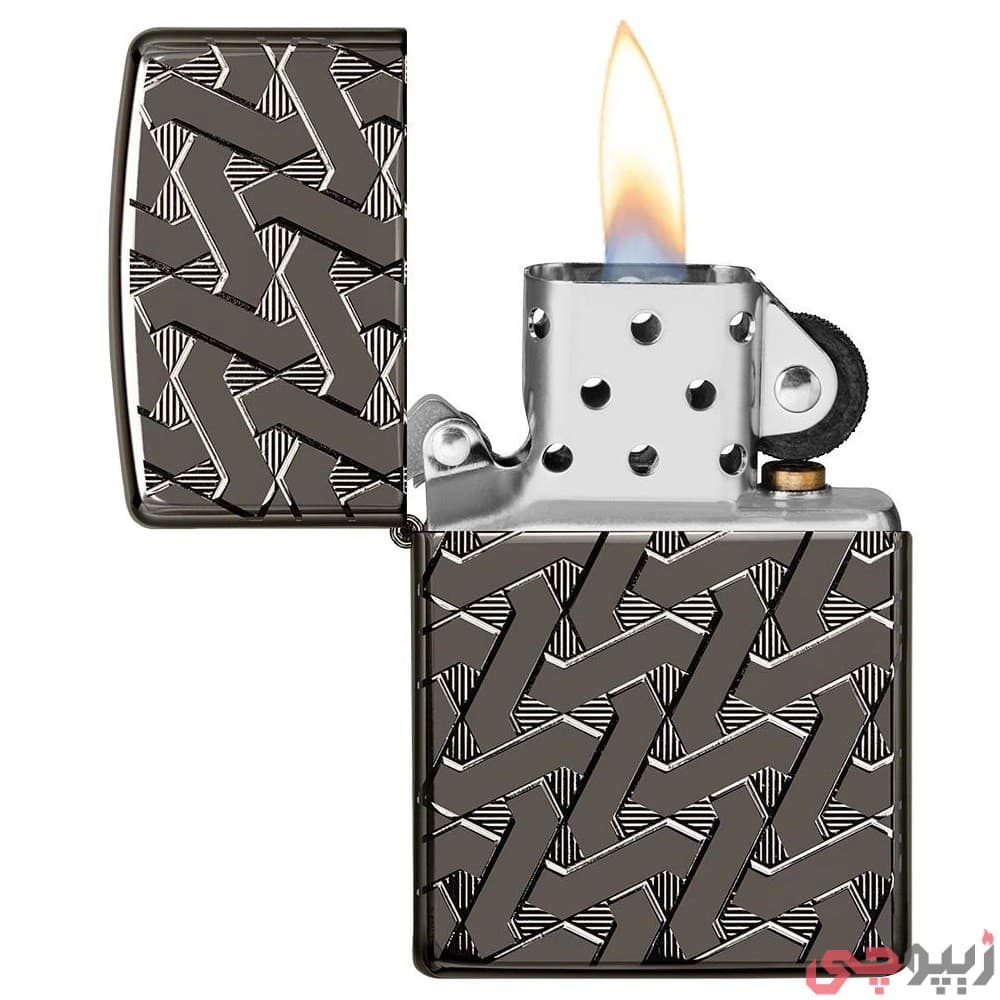 فندک زیپو اصل کد 49173 – Original Zippo Geometric Weave Design — تصویر ۲