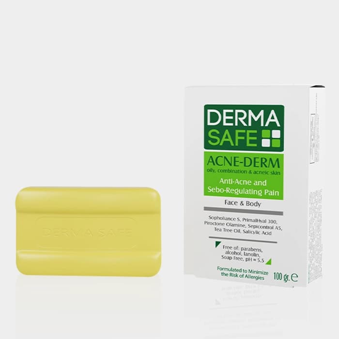 پن ضد جوش و کنترل سبوم آکنه درم درماسیف Derma Safe Acne-Derm Anti-Acne And Sebo Regulation Pain 100g — تصویر ۲
