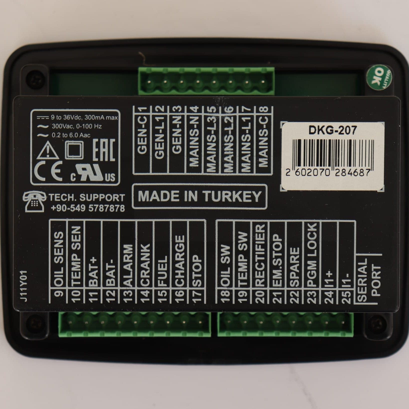 برد کنترل دیزل ژنراتور دیتاکام سری DKG 207 اصلی — تصویر ۳