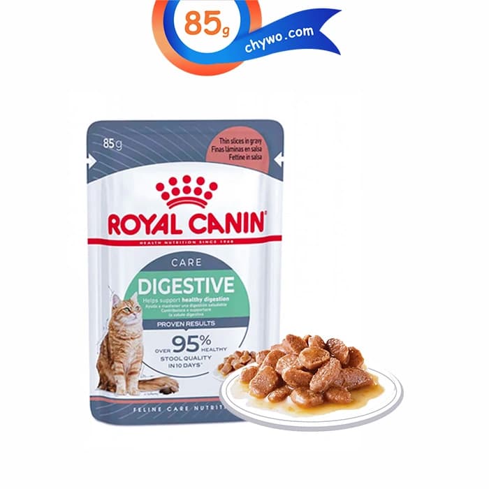 پوچ گربه رویال کنین برای حمایت از گوارش در سس مدل دایجستیو وزن 85 گرم Royal Canin Digestive Care