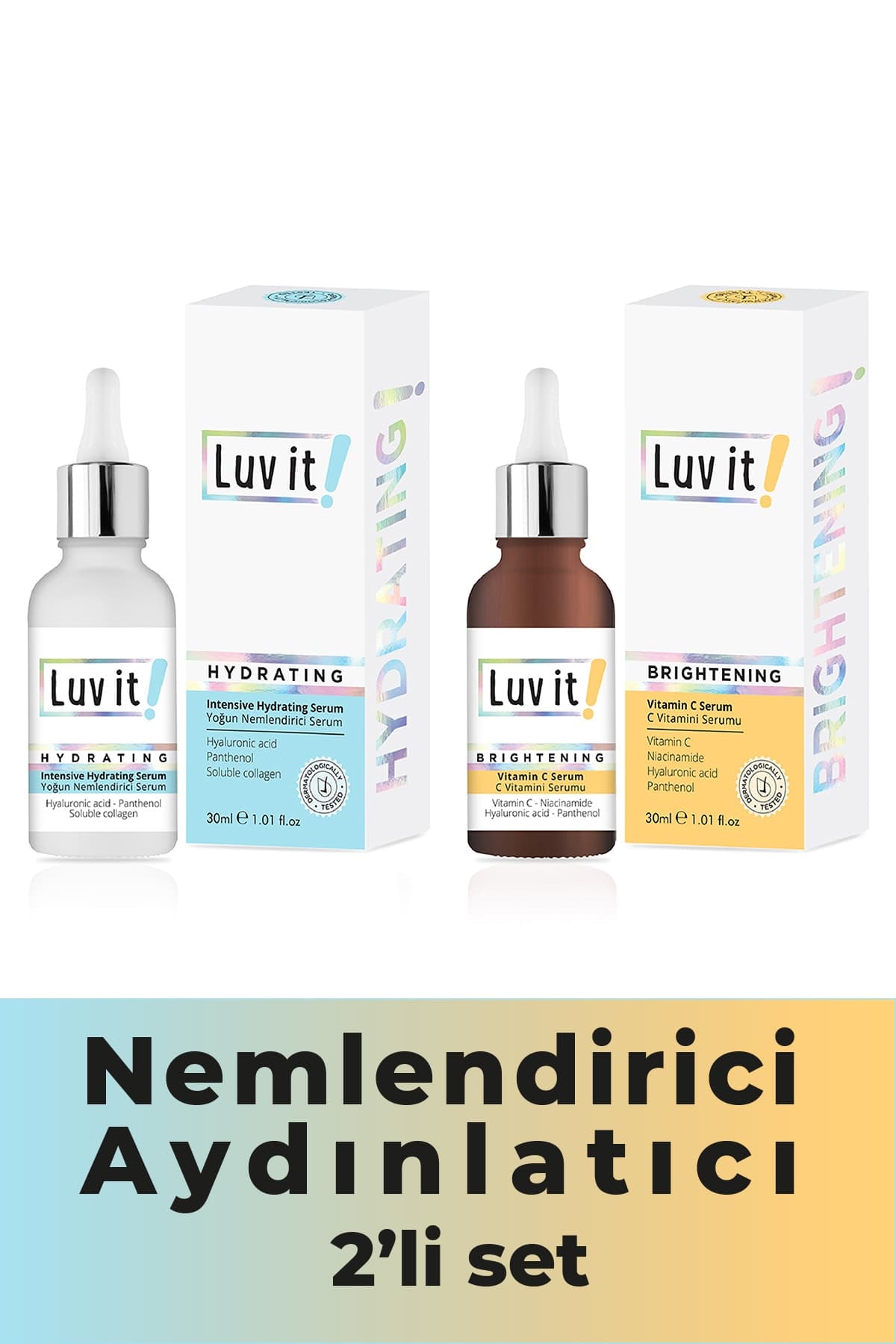 سرم ویتامین C + سرم مرطوب کننده-Luv it LUVIT104