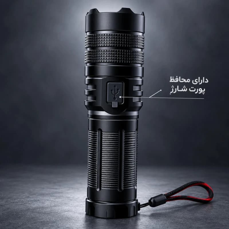 چراغ قوه دستی روی لانگ مدل RL-R2-TG بانور مهتابی — تصویر ۴