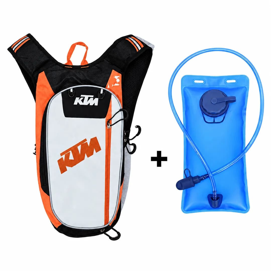 کوله پشتی کمل بگ مدل KTM WHITE ORANGE