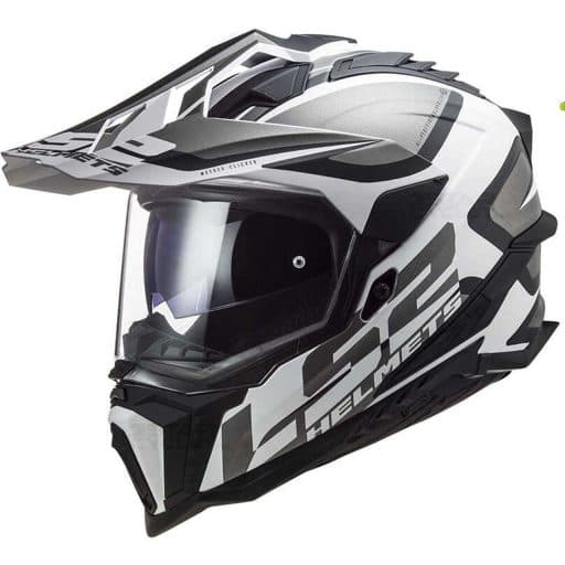 کلاه کاسکت ادونچری ال اس 2 مدل EXPLORER SHINE BLACK GREY WHITE