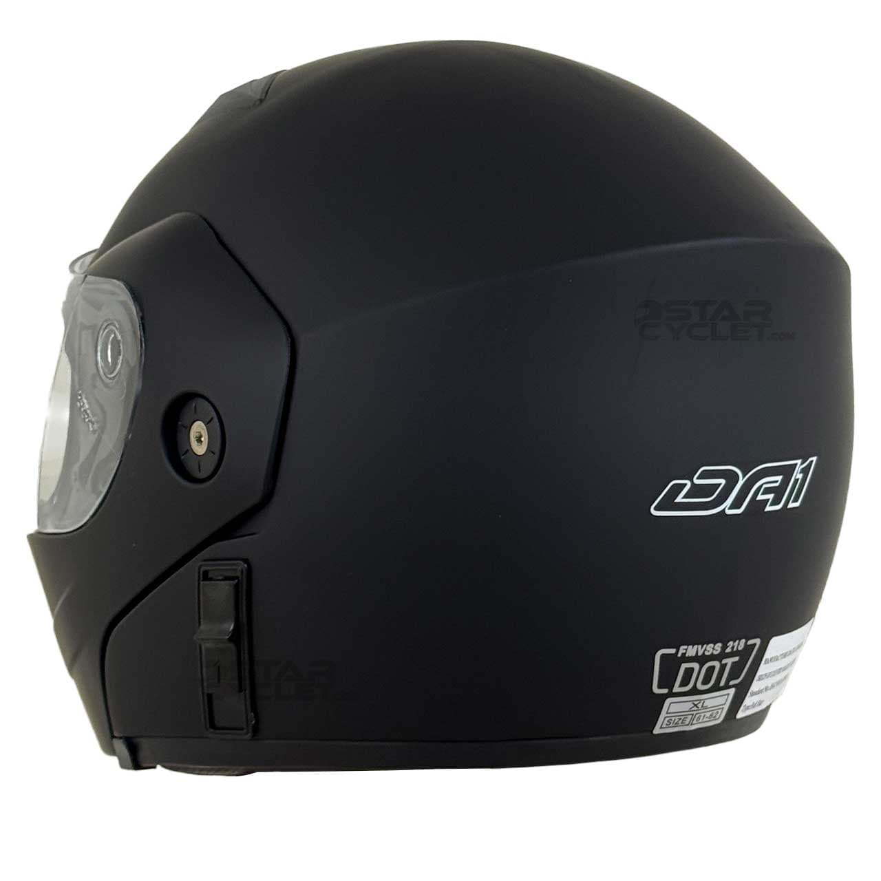 کلاه کاسکت فک متحرک DA1 مدل 102 MATT-BLACK — تصویر ۳