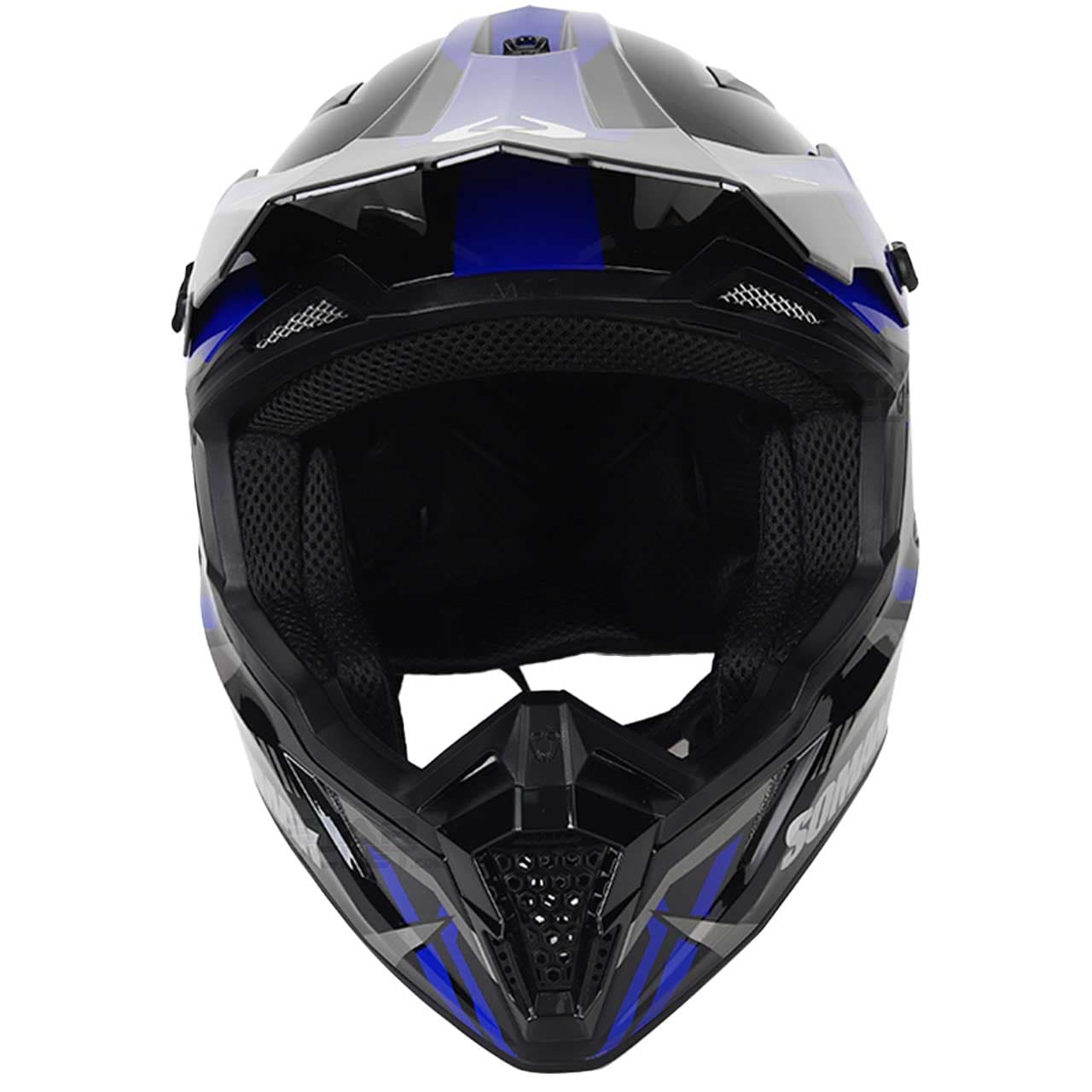 کلاه کاسکت کراسی SOMAN مدل M11 BLACK-BLUE-THUNDER — تصویر ۳