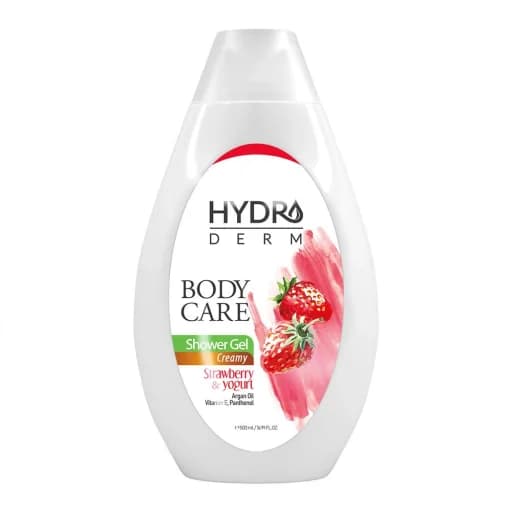 شامپو بدن کرمی با رایحه ماست و توت فرنگی 500ml هیدرودرم Hydroderm