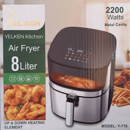 سرخکن یلکن ترکیه دوالمنت ۸ لیتر باگارانتی مدل Y-770 — تصویر ۴
