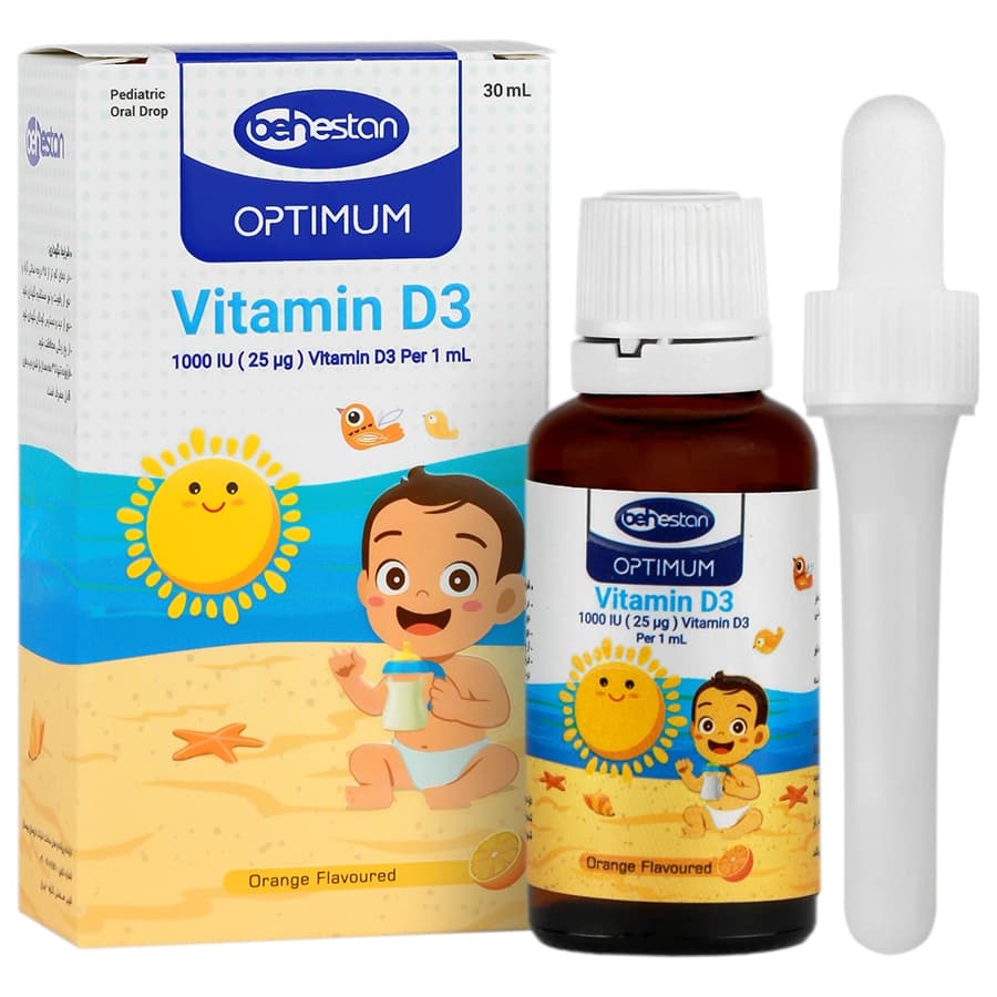 قطره ویتامین د3 اپتیموم بهستان 30 میلی لیتر (Behestan Vitamin D3 OptImum 1000 IU)