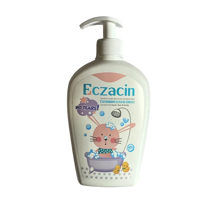 لوسیون شوینده صورت و بدن کودک اگزاسین 400 میلی لیتر (Eczacin Kids Cleansing Lotion) — تصویر ۲