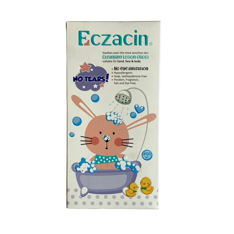 لوسیون شوینده صورت و بدن کودک اگزاسین 400 میلی لیتر (Eczacin Kids Cleansing Lotion)