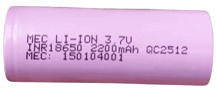 BATTREY LI-ION 18650 2200MA C RATE 5 باطری استوانه ای