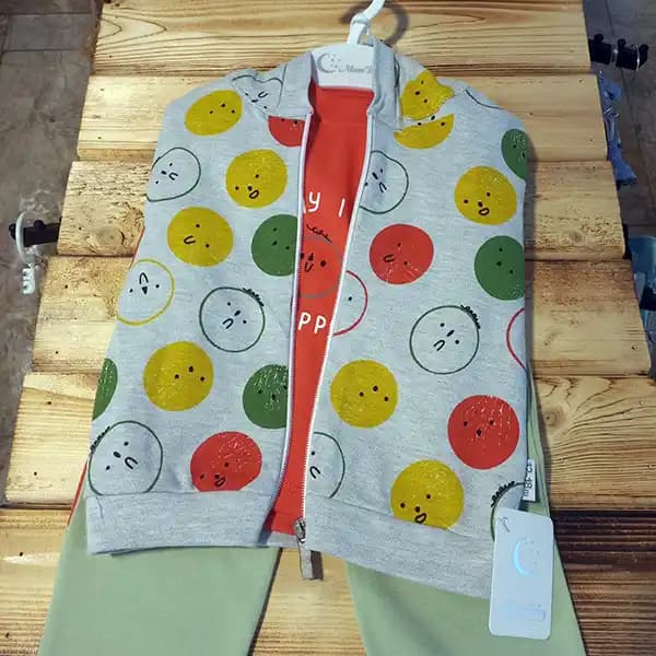 ست سه تیکه پسرانه برند مون بیبی moon baby کد 1316