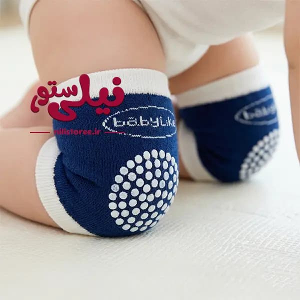 زانوبند و آرنج بند نوزاد بی بی لایک رنگی طرح نقطه
