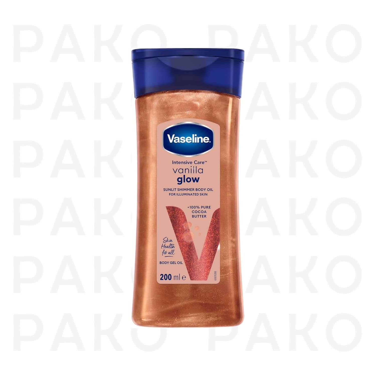 ژل روغن بدن شيمردار درخشان كننده وازلين Vaseline Intensive Care Vanilla Glow Sunlit Shimmer Body Gel Oil – 200ml