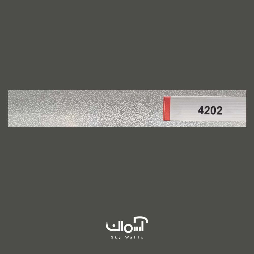 پرده کرکره فلزی چکشی طوسی کد 4202