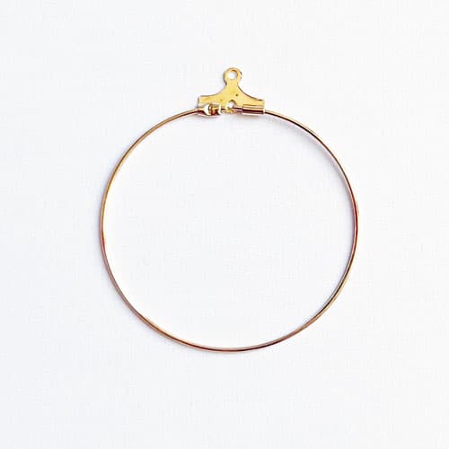 حلقه گوشواره رز گلد 35mm بسته دو عددی kks1014