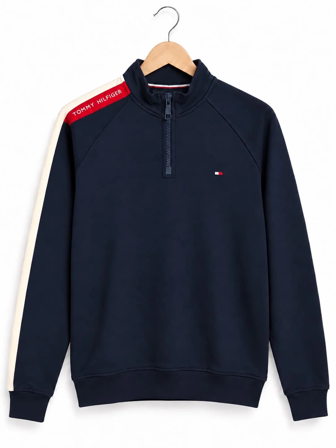 سویشرت نیم زیپ پسرانه دارک بلو TOMMY HILFIGER — تصویر ۳