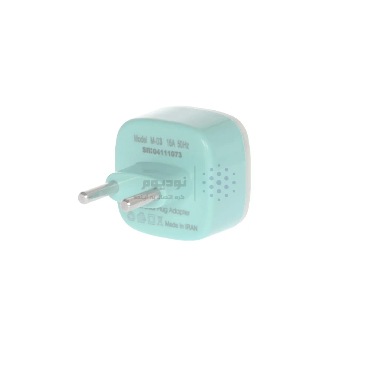 تبدیل برق 3 به 2 مدل M-03 – سبزآبی – MMS — تصویر ۴