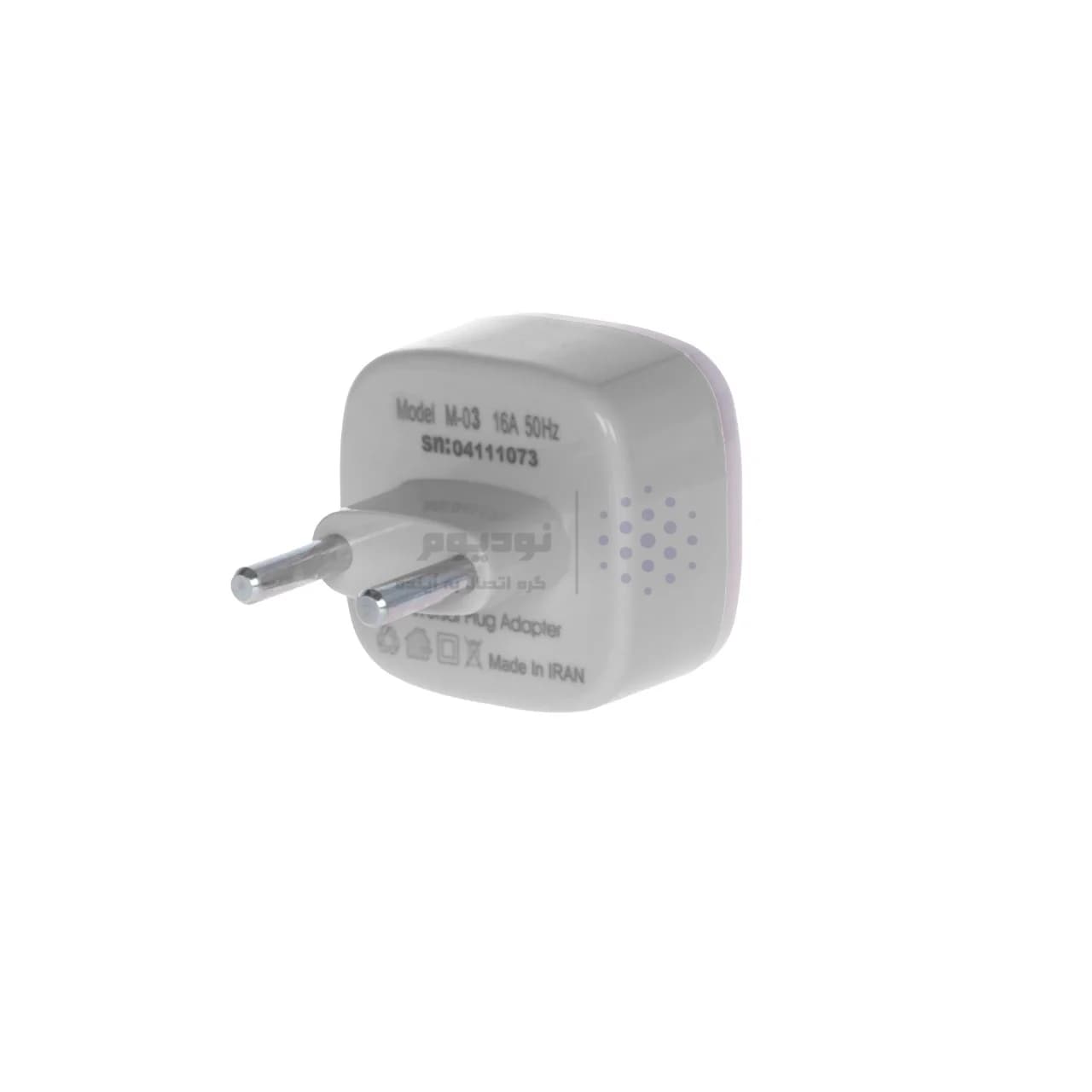 تبدیل برق 3 به 2 مدل M-03 – طوسی – MMS – (RGB) — تصویر ۴
