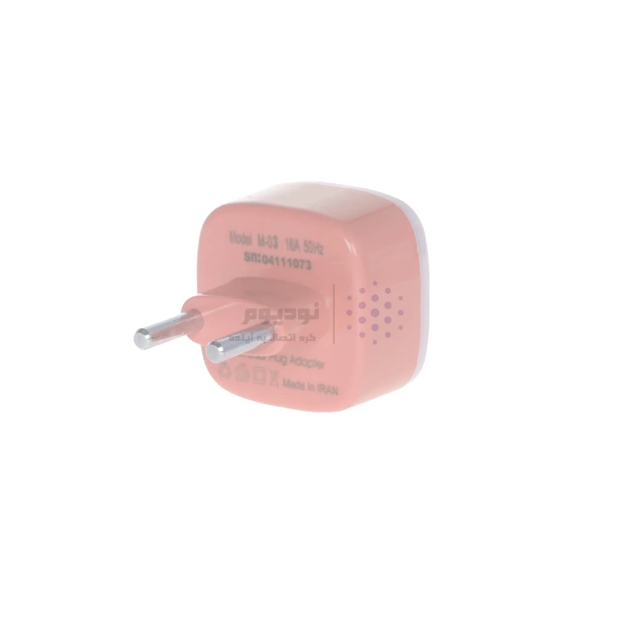 تبدیل برق 3 به 2 مدل M-03 – گلبهی – MMS – (RGB) — تصویر ۴