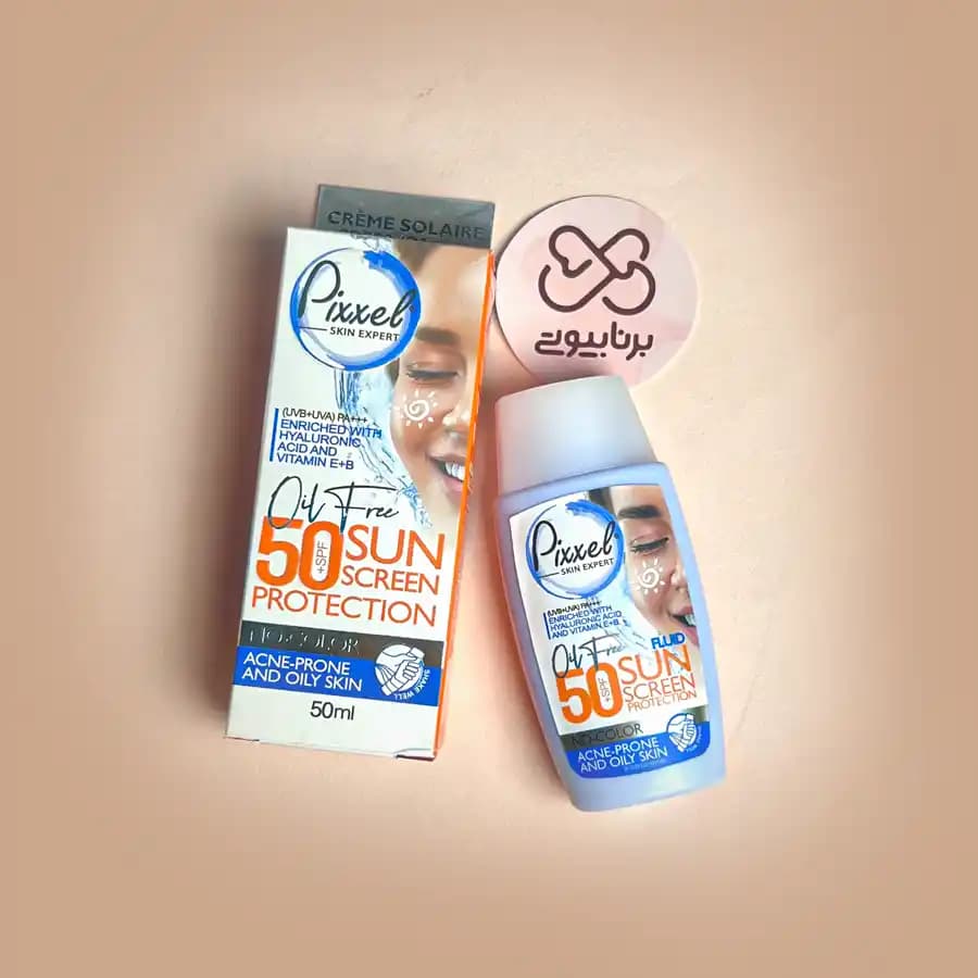 کرم ضد آفتاب پیکسل مناسب پوست چرب و جوش دار با SPF50 و حجم ۵۰ میلی‌لیتر | در سه رنگ بژ طبیعی ، بژ روشن و مدل بی رنگ