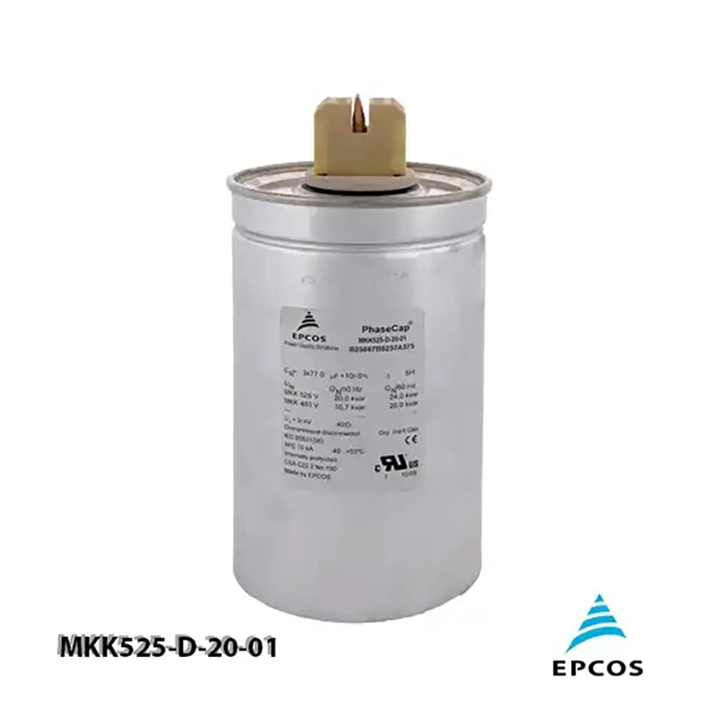 خازن 20.0 کیلووار گازی 525 ولت EPCOS کد MKK525-D-20.0-01
