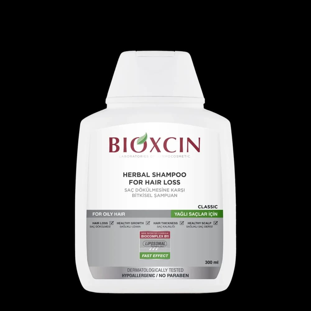 شامپو گیاهی ضدریزش بیوکسین کلاسیک مخصوص موهای چرب (Bioxcin Classic Herbal Shampoo – Oily Hair)